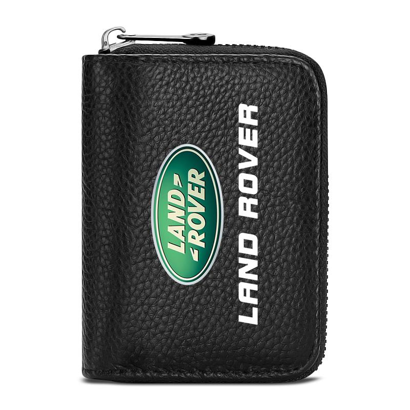 Genuine Leather Car Driver's License, ID Card, Bank Card Wallet for Land Rover Range Rover Defender Freelander Discovery 1 2 3 Evoque Rover L322 L405