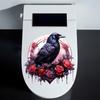 Halloween Crow Stickers for Wall Glass Door Refrigerator Window Spooky Home Decor Scary Party Decoration Peel and Stick Vinyl
