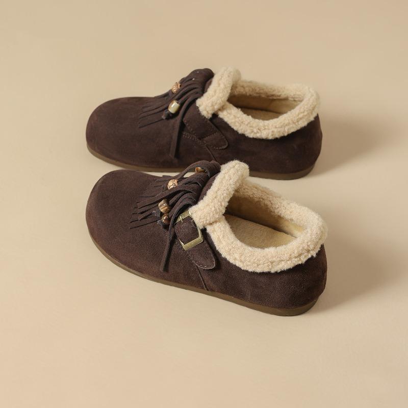 

Уродливо-милая женская обувь осень новая кисточка одинарные туфли на одной педали всеобъемлющие туфли Doudou 40 темно-коричневого