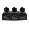 12V 24V 3 Holes Tent Type Universal Waterproof Triple 4.2A Dual USB Ports Car Charger Power Outlet Socket for Boat ATV RV