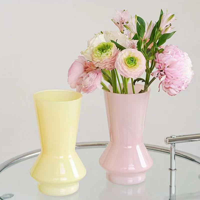 Nordic Glass Flower Vase Decorative Hydroponic Plant Flowers Bottle Home Office Desk Aesthetic Vases Fresh Flower Water Bottle