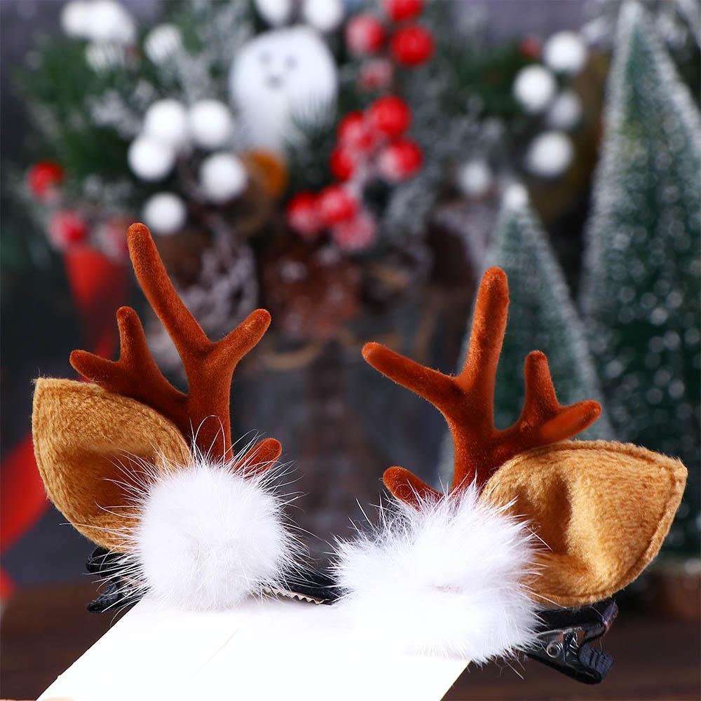 Children Top Clip Adult Pine Cone Hairpins Hair Accessories Antler Hairpin Merry Christmas Decor