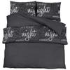 Black Bed Linen Set 200x200 cm Cotton