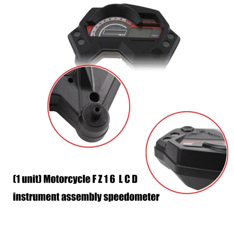 Universal Motorcycle Tachometer Multifunction LCD Display Odometer Fuel Level Monitor ABS Material Built For FZ16 Motorcycles