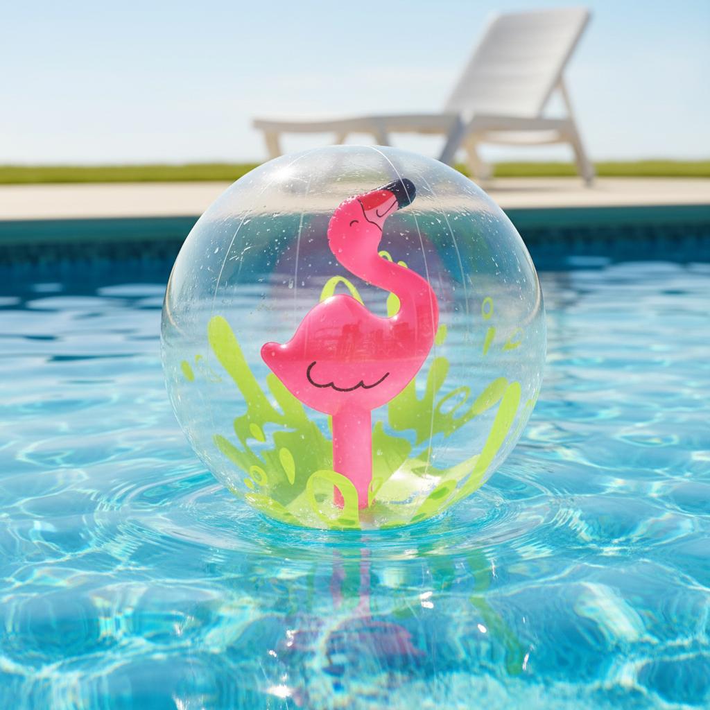 Balloon Inside a Balloon PVC Inflatable 3D Ball with Animal Inside 30cm