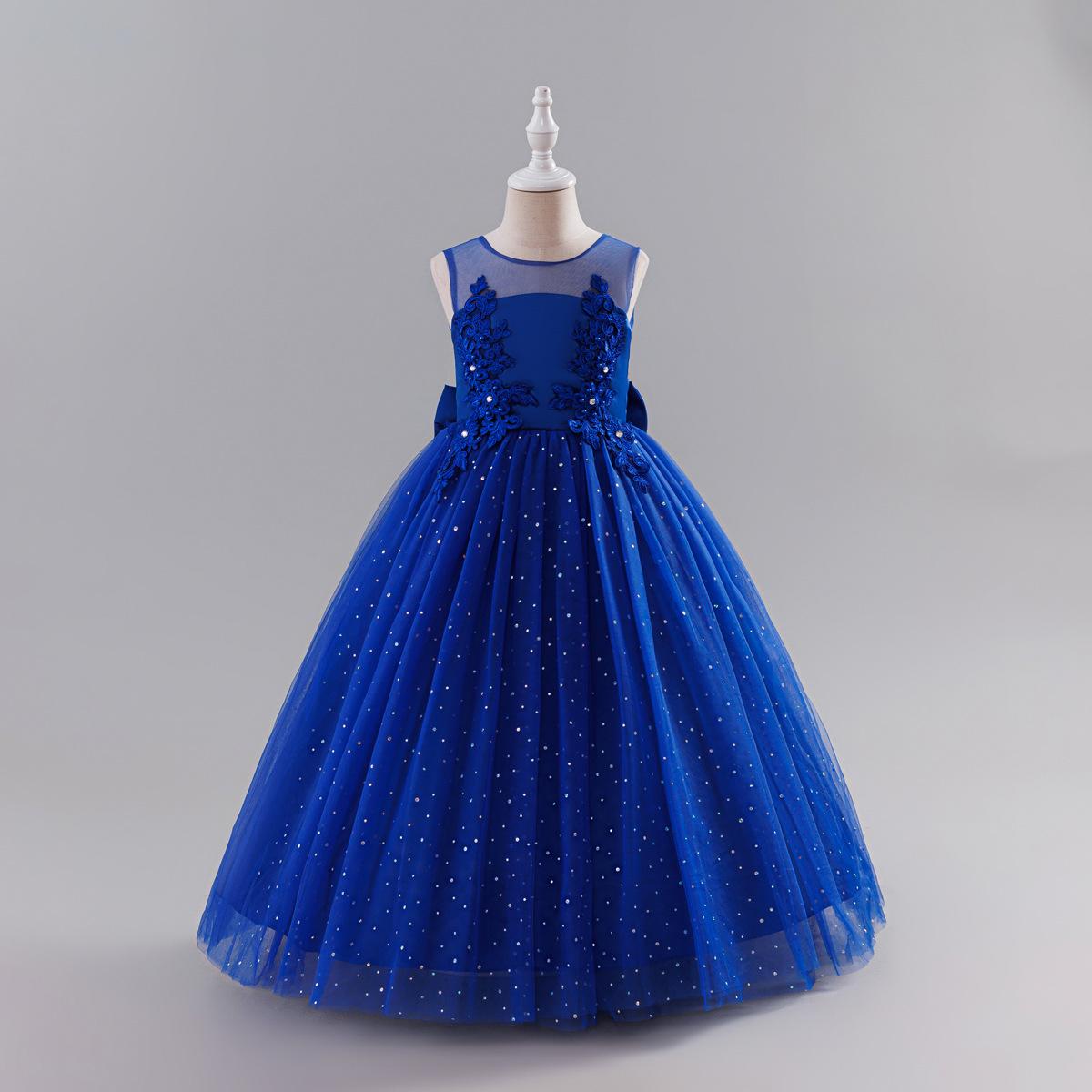 Meiteņu bezpiedurkņu izšūta un sequin princess