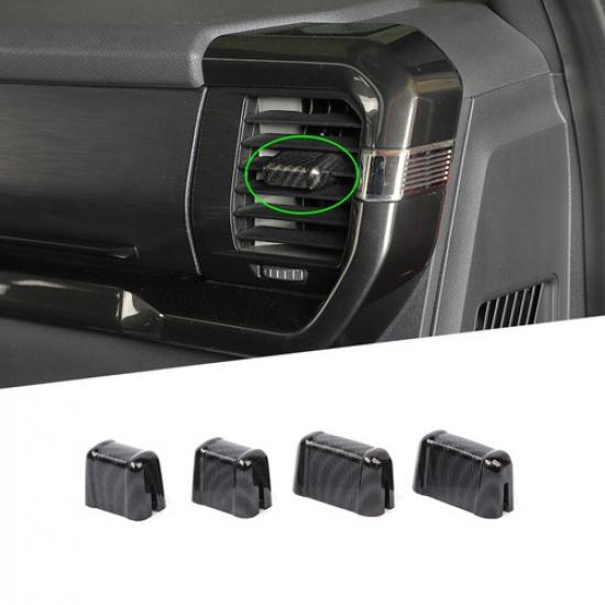 Carbon Fiber Control Air Conditioner Outlet Vent Trim Cover for Ford F150 +