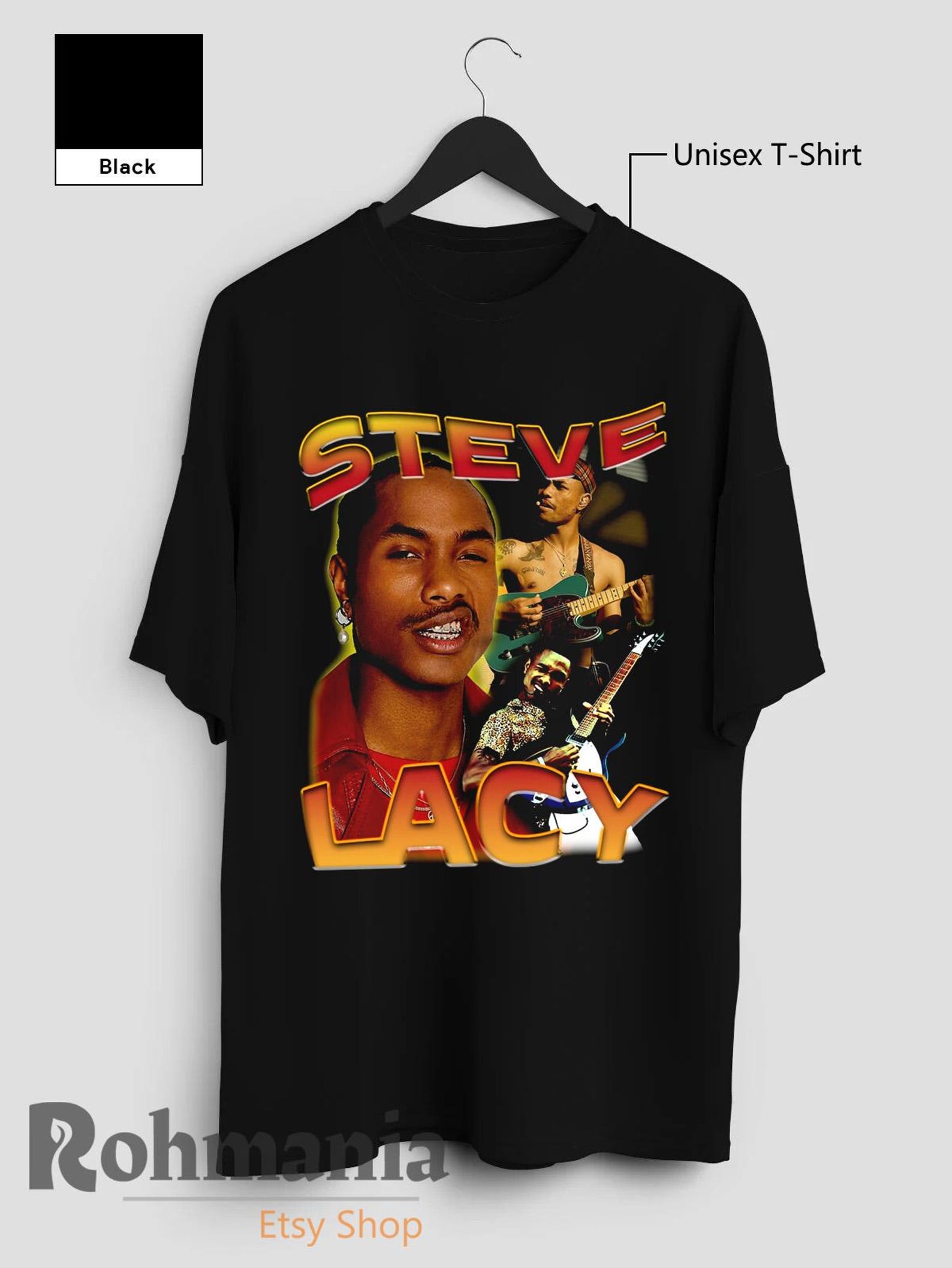 Steve Lacy T-Shirt, R&B Music Merch Shirt, Retro 90s Personalized Casual T-Shirt M