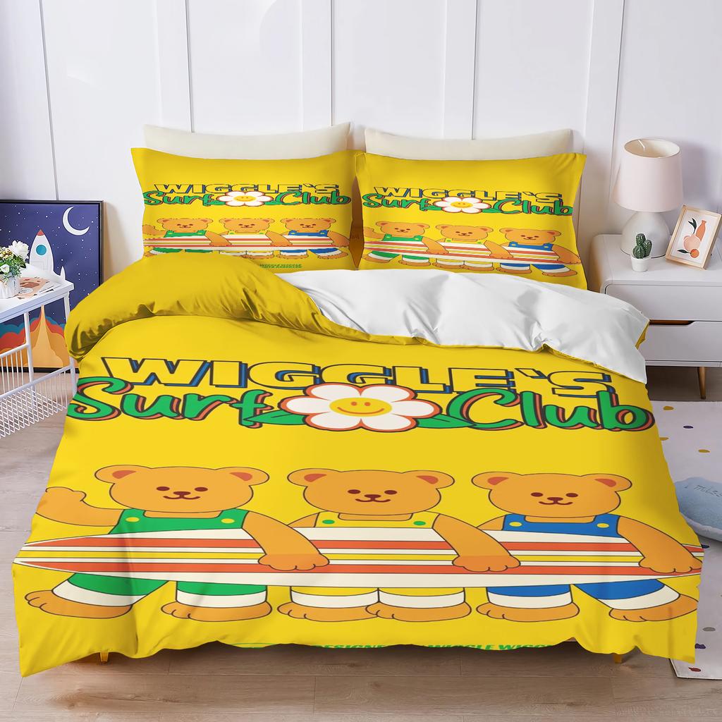 wiggle wiggle 3D Children'S Bedding Set Duvet Cover Set kingTwin Size Bedding Sets Universal, Suitable For Children And Adults