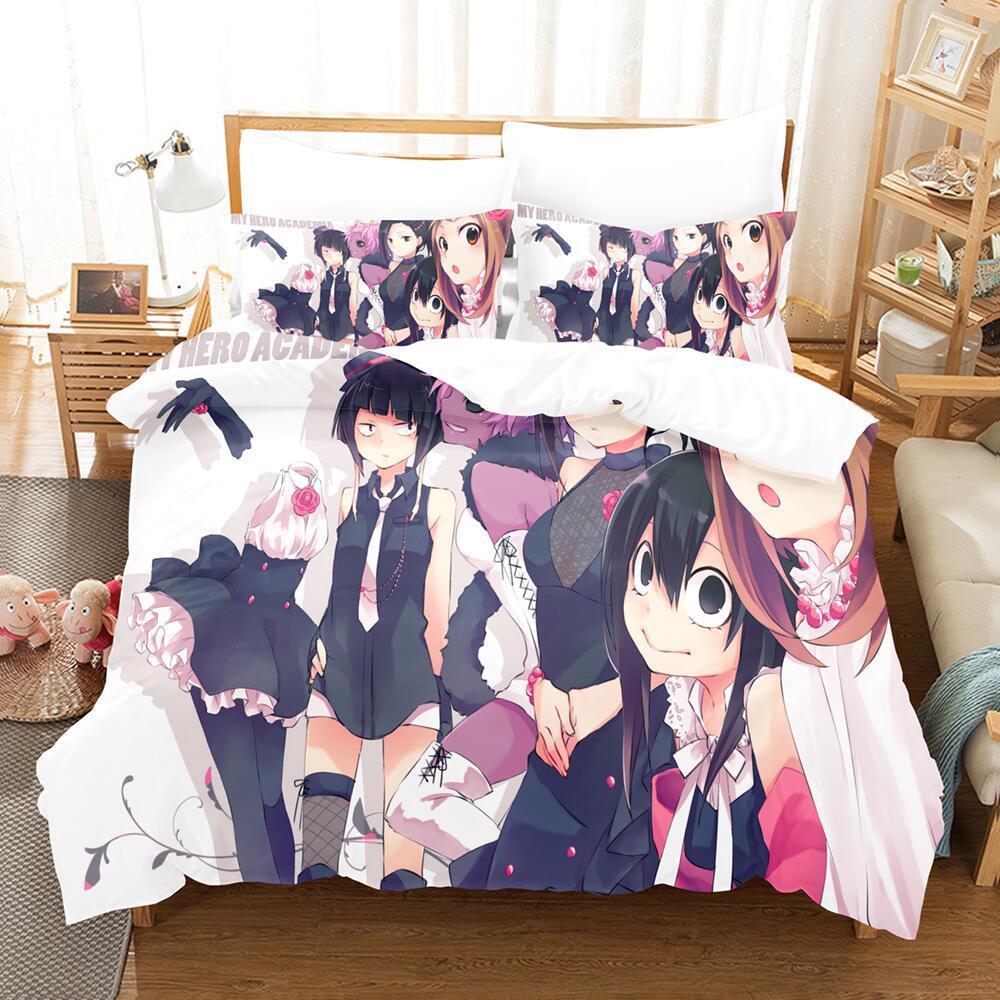 My 3D Cartoon Animation Bedding Microfiber Polyester Cotton 90G Duvet Set Three-Piece Set