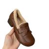 2025 New Lamb Wool Shoes Are Easy To Wear and Not Tired To Keep Your Feet Warm Loafers Pedal New Cotton Shoes Doudou Mother