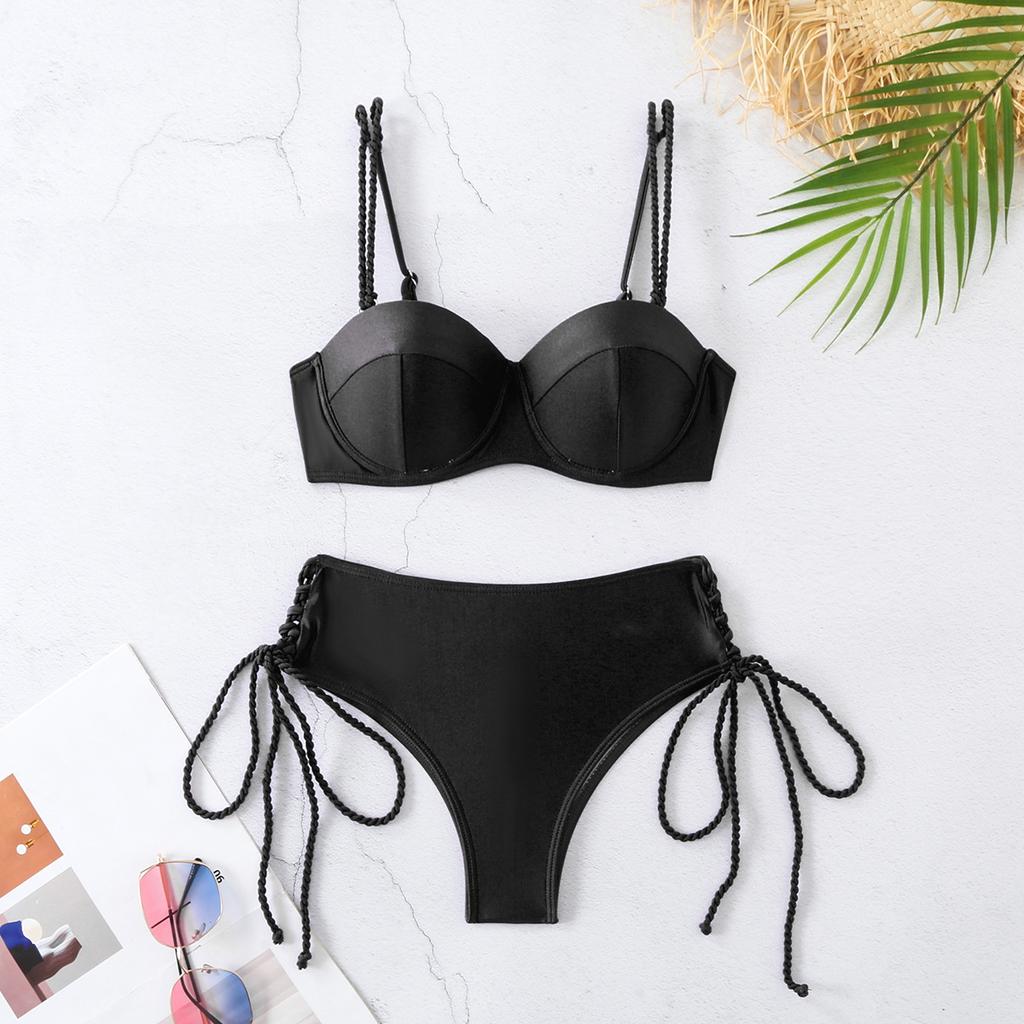 Underwire Bikini Swimsuit High Waist Swimwear for Women Push Up Two Piece Bathing Suits Push Up Summer Female