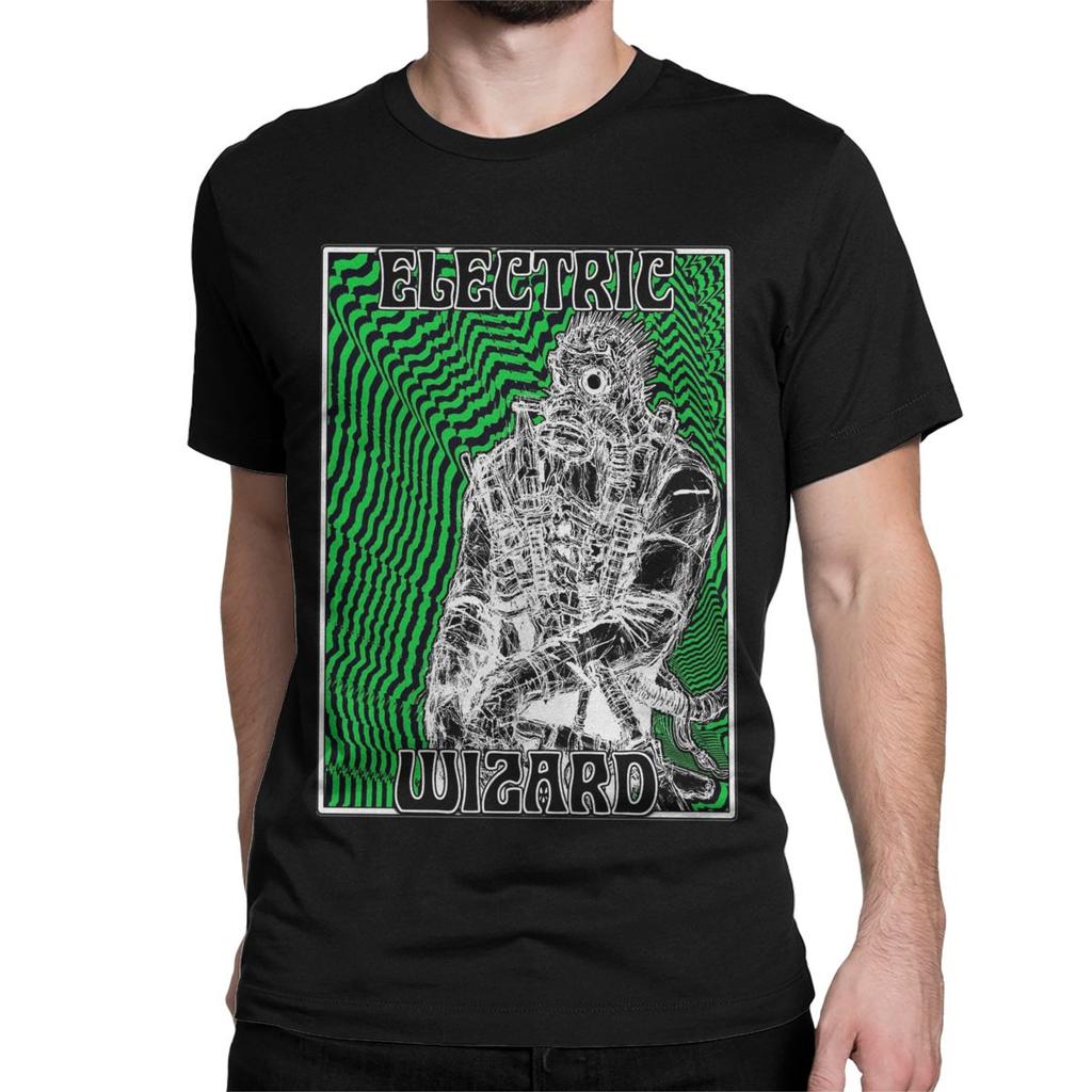 Novelty Electric Wizard Kaiman T-Shirts for Men Women O Neck 100% Cotton T Shirt Anime Short Sleeve Tees Gift Idea Tops