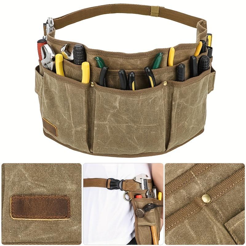 Canvas Werkzeugtasche Elektriker Hüfttasche Werkzeugorganizer für Baumarkt Mehrere Taschen Werkzeuggürteltasche