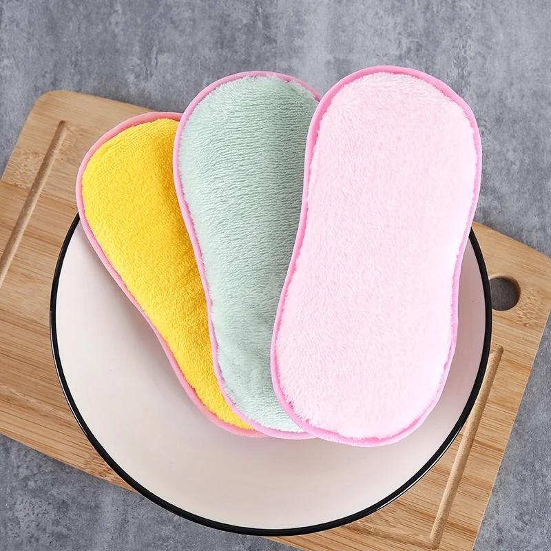 

Инструменты для уборки кухни Салфетка для мытья посуды Утолщенная салфетка для уборки Впитывающий коралловый флис Бытовые чистящие средства 1pcs жёлтый