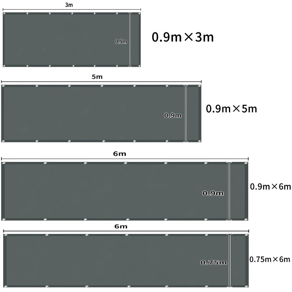 Balcony Privacy Screen Waterproof Patio Fence Cover Garden Sunshade Sail Shelter UV Protection Outdoor Deck Porch Cover Cloth