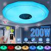 200W WiFi Modern RGB LED Ceiling Lights Home Lighting APP Bluetooth Music Light Bedroom Lamps Smart Dimmable Music Ceiling Lamp