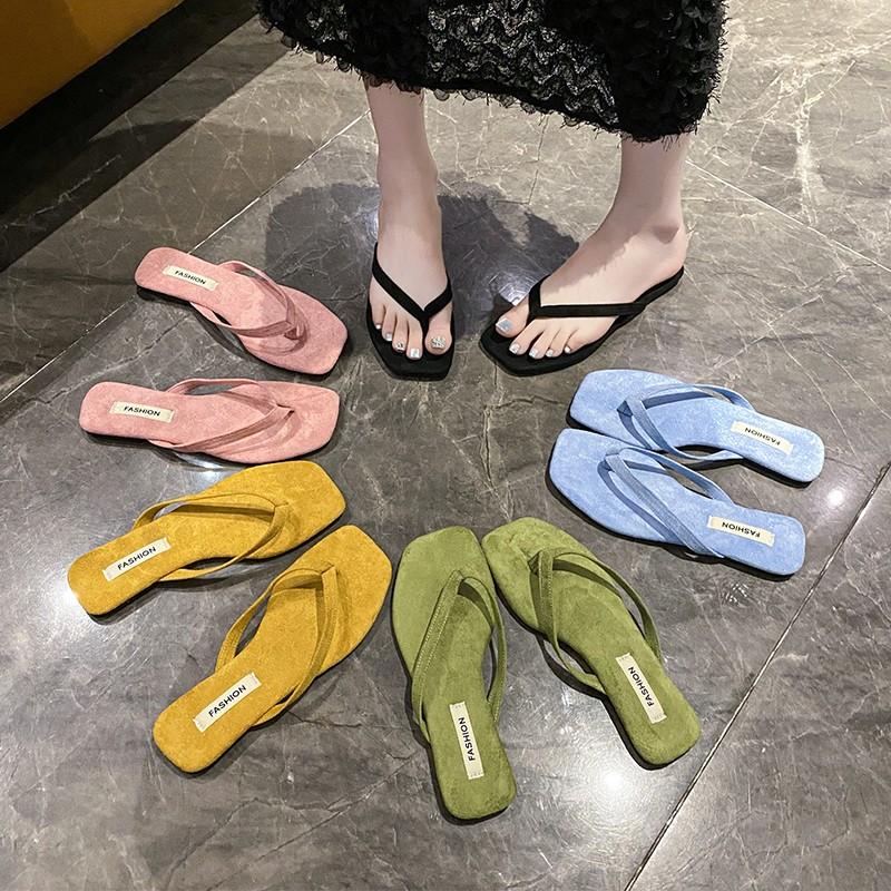 Fashion Flip Flops Women Summer Outside Flat Bottomed Beach Shoes Sandals Shoes for Women Slippers Slide Indoor House Chaussure Femme