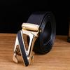 Gold Z-buckle Men's Automatic Belt Fashion PVC Men's Belt