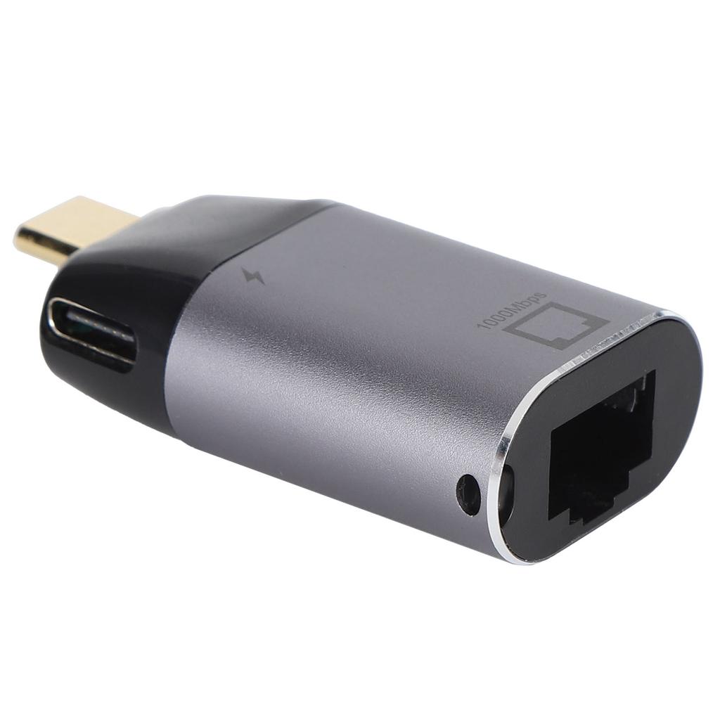 TypeC Male to RJ45 Female Adapter Portable TypeC to RJ45 Adapter Compatible for Windows Android OS X