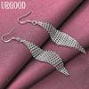 925 Sterling Silver Braided Earrings Wedding Jewelry