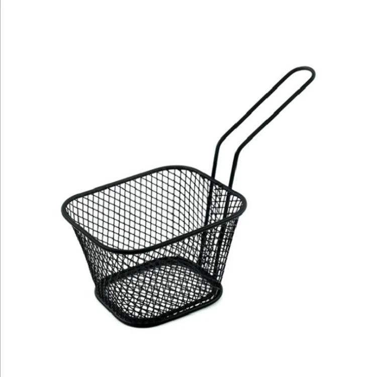 Stainless Steel French Fry Frying Basket Snack Frying Net Basket Oil Separating and Draining French Fry Basket
