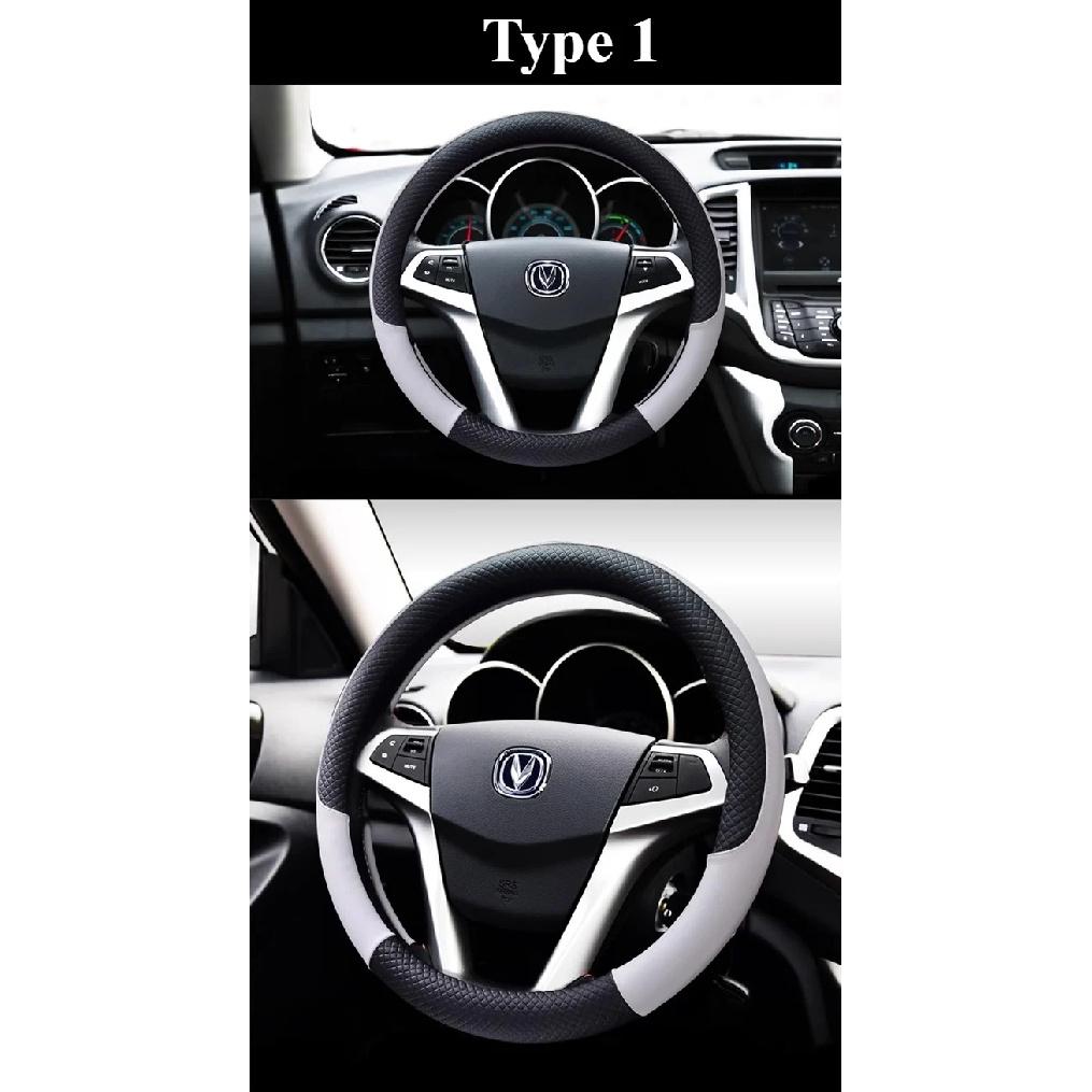 Durable Anti-Slip Car Steering Wheel Cover Microfiber Leather Steering Wheel Cover Universal Fit for Car, Truck, SUV, Van38cm