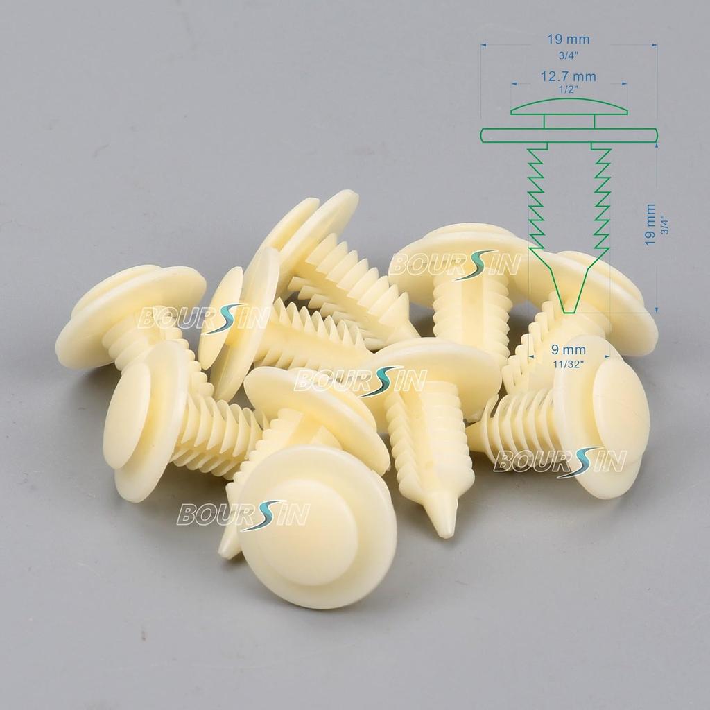 50Pcs Nylon Door Trim Panel Clips Retainers For Dodge Ram 1500 2500 3500 Pickup 1994-On Yellow 6503709