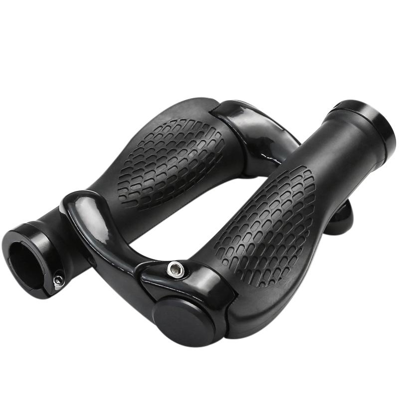 Bicycle Handlebar Grip Anti-Skid Lock-on Handle Cover Aluminum Alloy Rubber Grip Ergonomic Anti-Skid Lock-on Aluminum Alloy