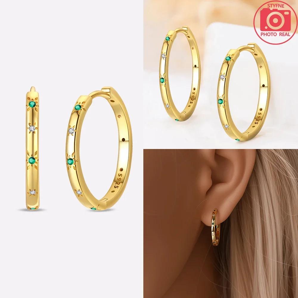 

Starlight Sun Moon Earrings Silver 925 Earrings Fine Luxury Gold Plating Accessories Women Birthday Gift