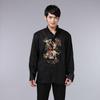 Men's Embroidered Double Dragon Tang Suit Jacket - Long Sleeve, Middle-Aged & Elderly, Spring/Autumn Casual Performance Top