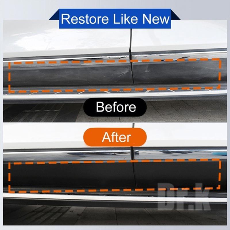 Car Plastic Restore Revitalizer Plastic Renovator Longlasting Coating Rubbers Refurbish Clean Gloss Black Shine