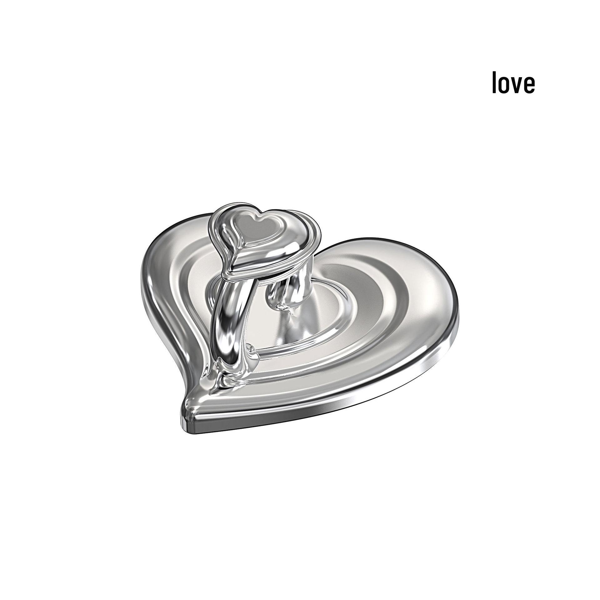 

Exquisite Heart Rose Bowknot Metal Phone Case Jewelry with Adhesive Attachment