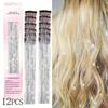 Heat Resistant Glitter Tinsel Hair Extensions Silk Hair String Extensions  For Kids Girls Women