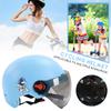 Men Motorcycle Helmet,Woman Electric Motor Car Scooter Bike Open Face Half Helmet,Anti-UV Safety Hat Bicycle Cap with Goggles