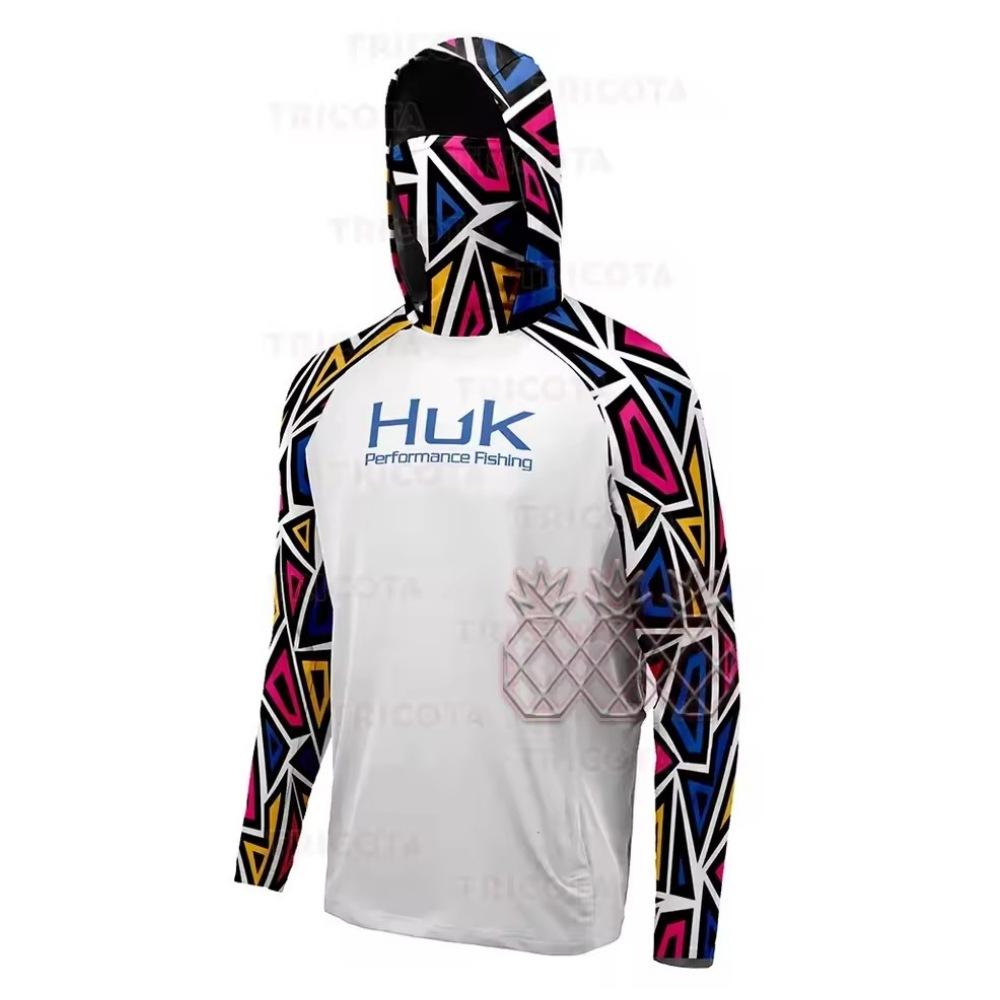 Fishing Hoodie Mask Fishing Clothing Outdoor Men's Long Sleeve Breathable UPF 50 +