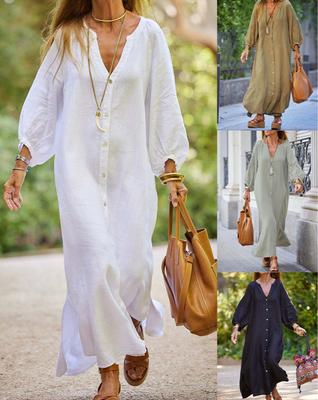 Frauen Frühling Sommer Langes Kleid Solide Tasche Oversize-Shirt Kleider Weibliche Beiläufige Lose Kleidung Damen