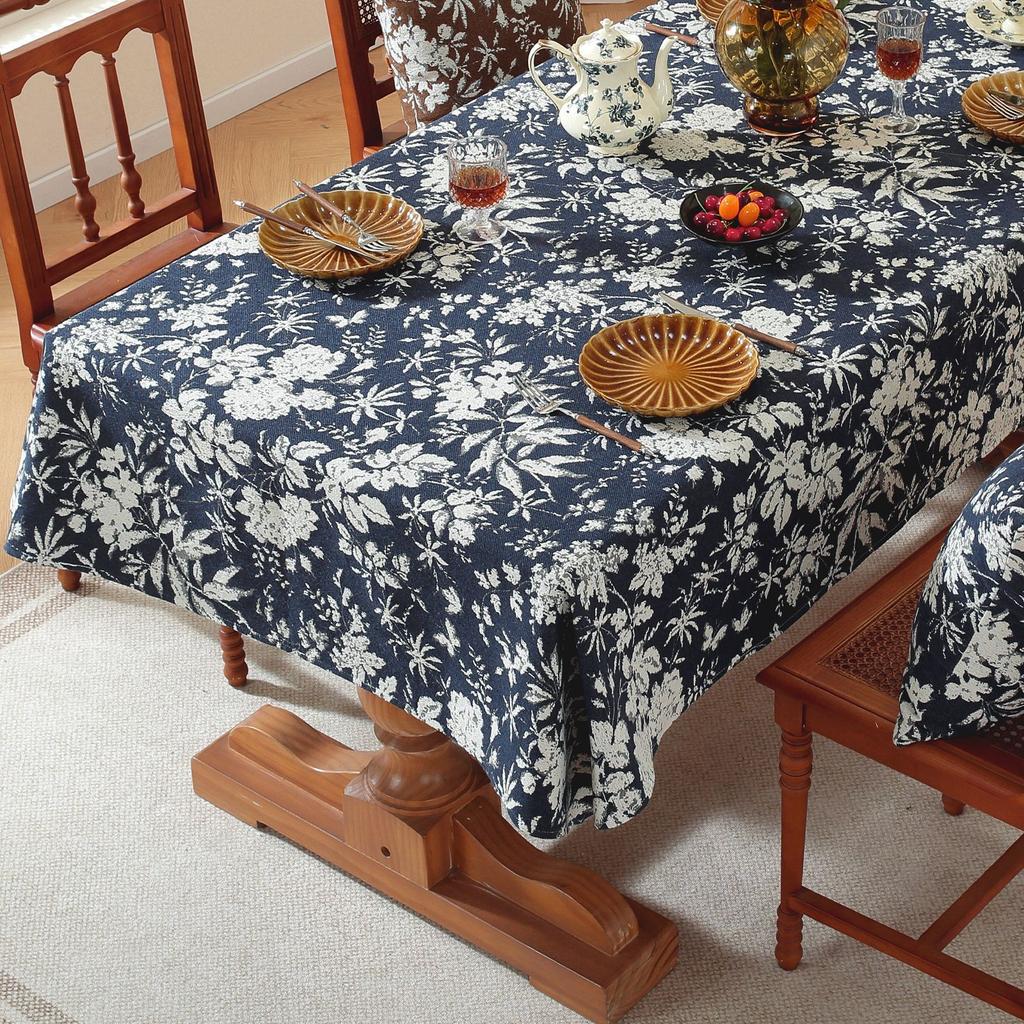 Dining Table Fabric Plant Flower Thickened Fabric Tablecloth Coffee Table Dust Hot-Selling Spot Manufacturer