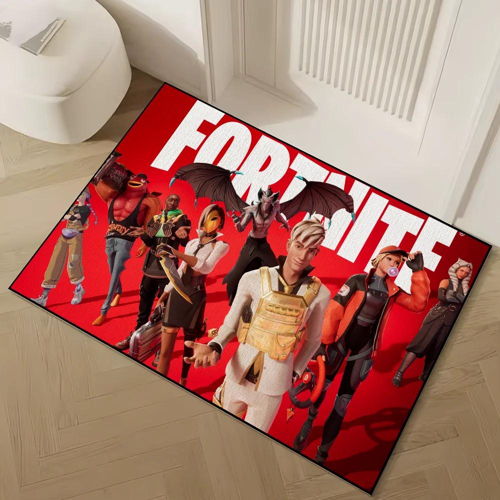 Game F-Fortnite Cool D Door Mat Welcome Non-slip Floor Bedroom Kitchen Bath Balcony Hallway Rug Home Decoration Carpet
