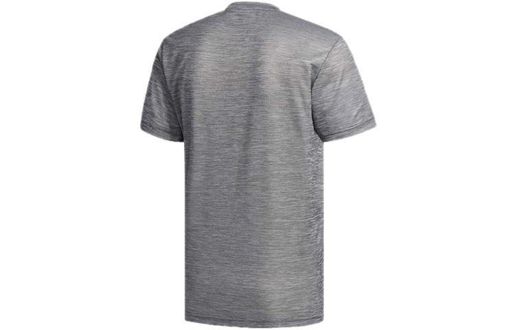 adidas T Shirts Men's Gray Crew Neck Moderate Straight Fit FL0323