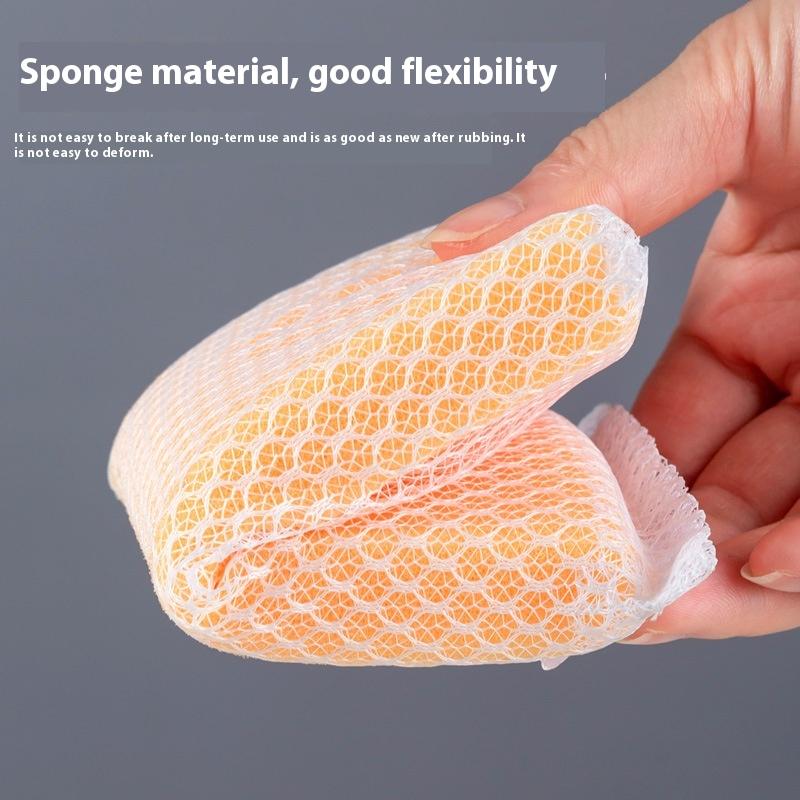 5/10 Pcs Dish Sponge Non Stick Scouring Pad Cleaning Supplies Resilient Net Foaming Easily For Pan Bowl Sponges Scouring