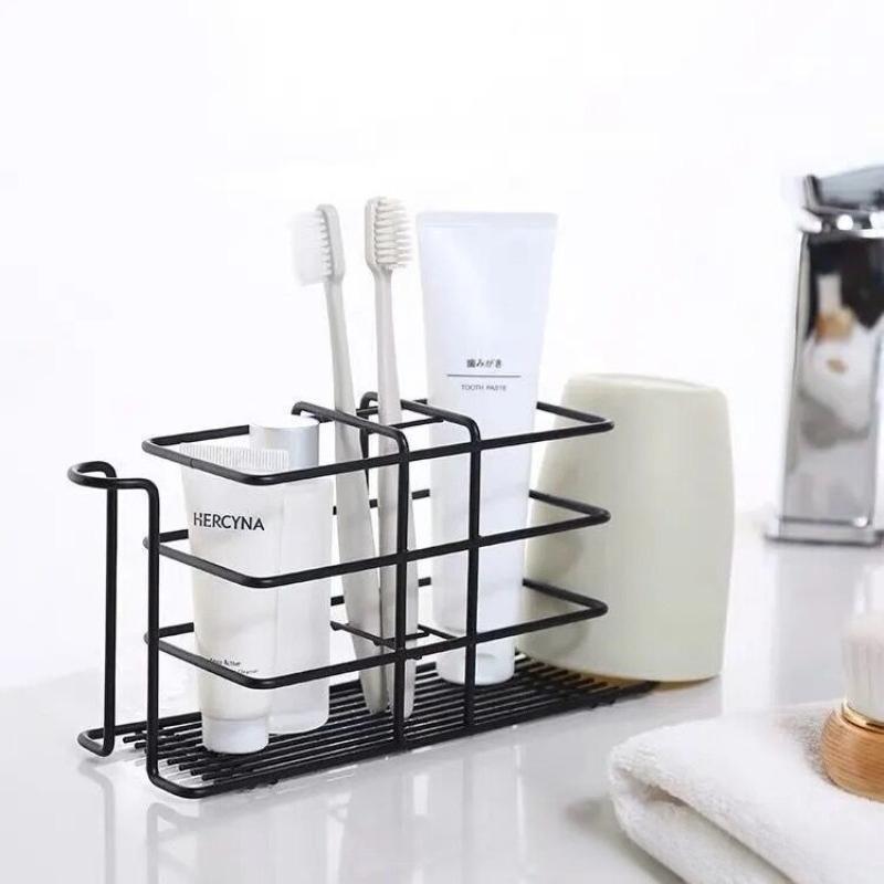 Wall Mounted Toothbrush Holder No Drill Suitable for Electric Toothbrushes & Toothbrushes, Space-Saving Toothpaste Organizer