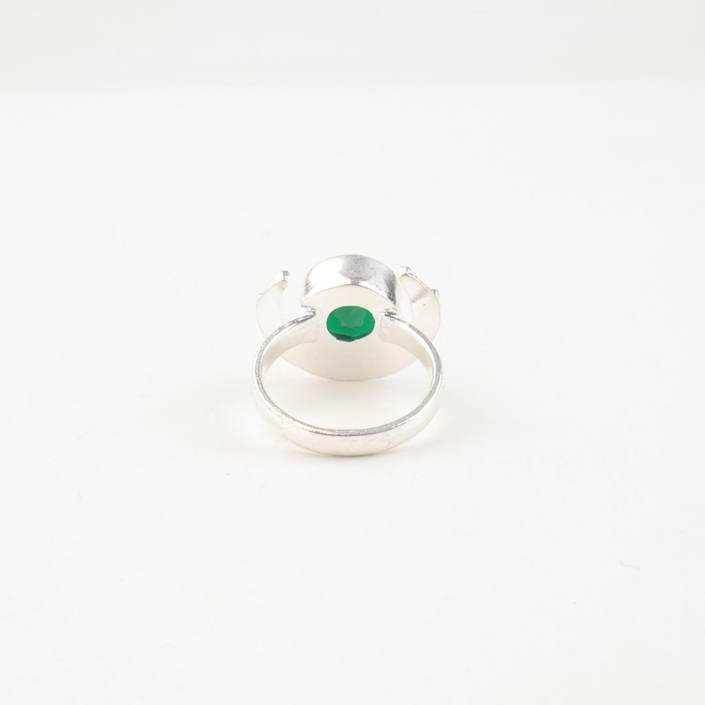 Green Onyx Gemstone 925 Sterling Silver Handmade Jewelry Ring For Birthday Gift RR-48-3
