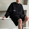Li-Ning Letter Logo Print Crew Neck Sweatshirt Men Tops Black AWDT683-2
