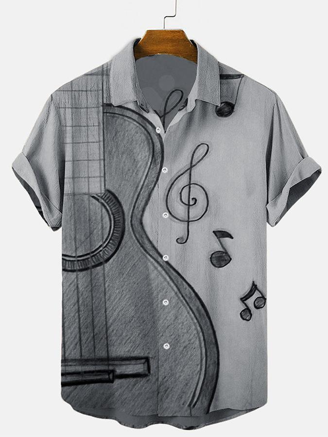Summer Large Size Men's Casual Fashion 3D Digital Printing Short Sleeve Shirt Men's