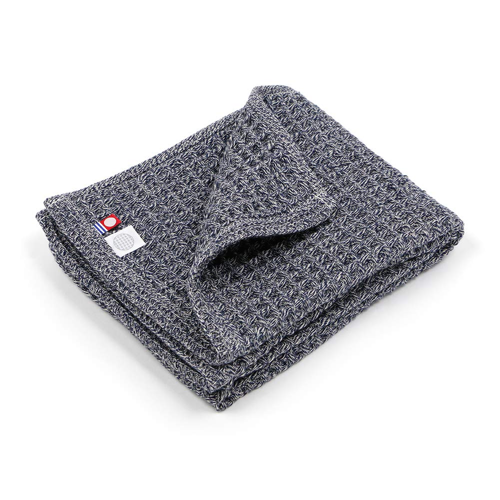 

Iori Imabari Face Waffle Highly and Exceptional Touch Towel, 34x80cm, (Navy), Soft, Absorbent,