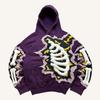 Europe, America 2025 American Graffiti Printing Men's and Women's Loose Casual Zipper Hooded Sweater Trendy Brand