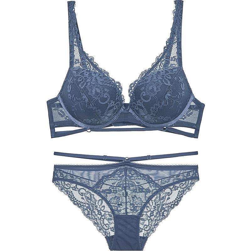 

Sexy lace underwear small breasts gather and adjust bra anti-sagging straps hollow large size bra 85D