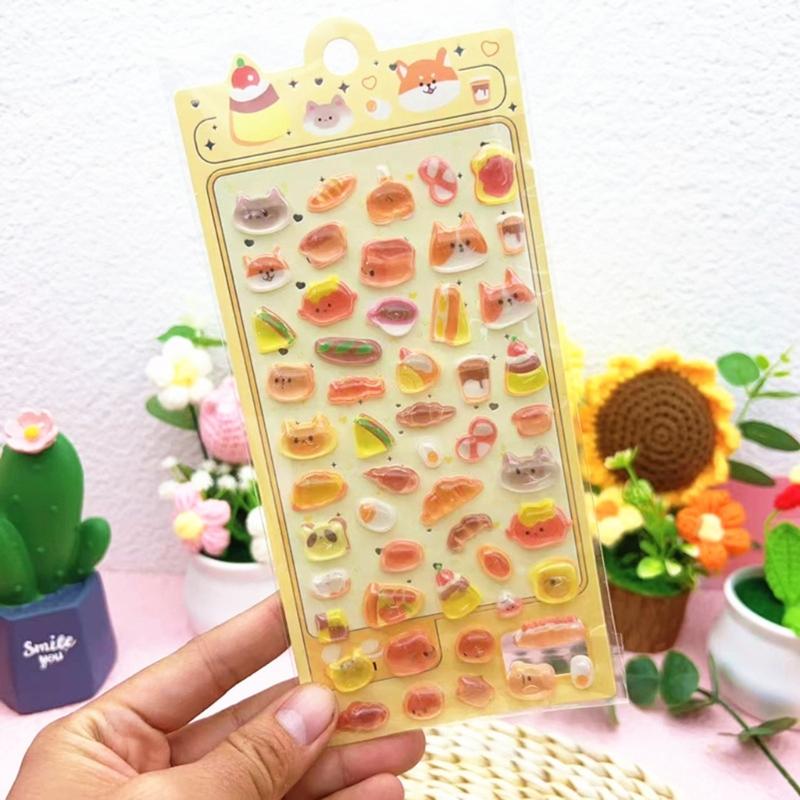 Puffier Sticker Sheets Decorative Sticker Cute Small Sticker for Kids & Adults, Reusing Tiny Sticker for Scrapbooking