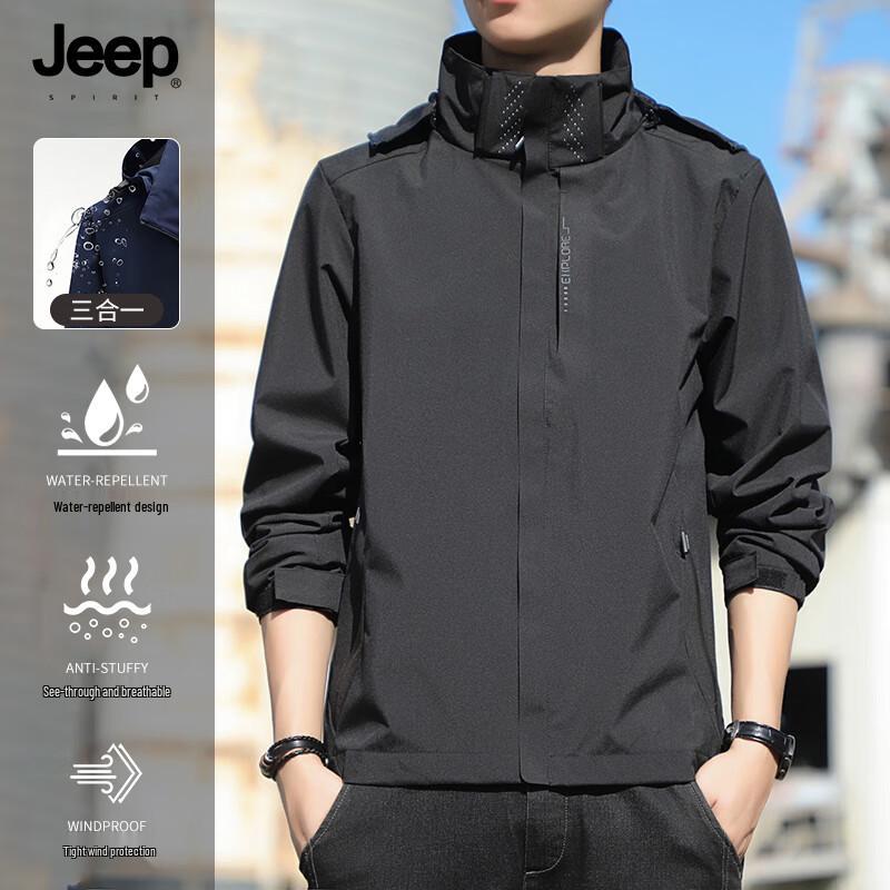 JEEP SPIRIT Unisex Outdoor Windproof Waterproof Jacket
